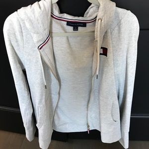 Light grey zip up sweater